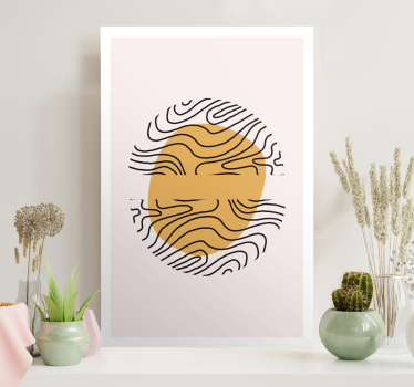 Wandbild Wohnzimmer abstrakter Fingerabdruck - TenStickers