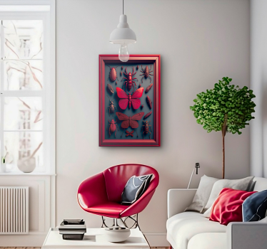 Wandbild Wohnzimmer Schmetterlinge - TenStickers