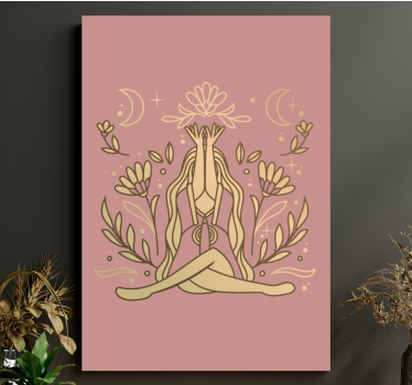 Zen bilder leinwand meditative blumenpose - TenStickers