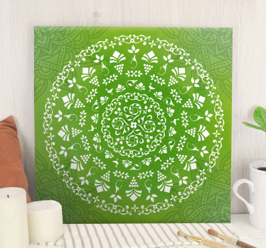Zen bilder leinwand mit detailliertem botanischen mandala - TenStickers