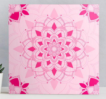 Zen bilder leinwand mit filigranem blumenmandala - TenStickers
