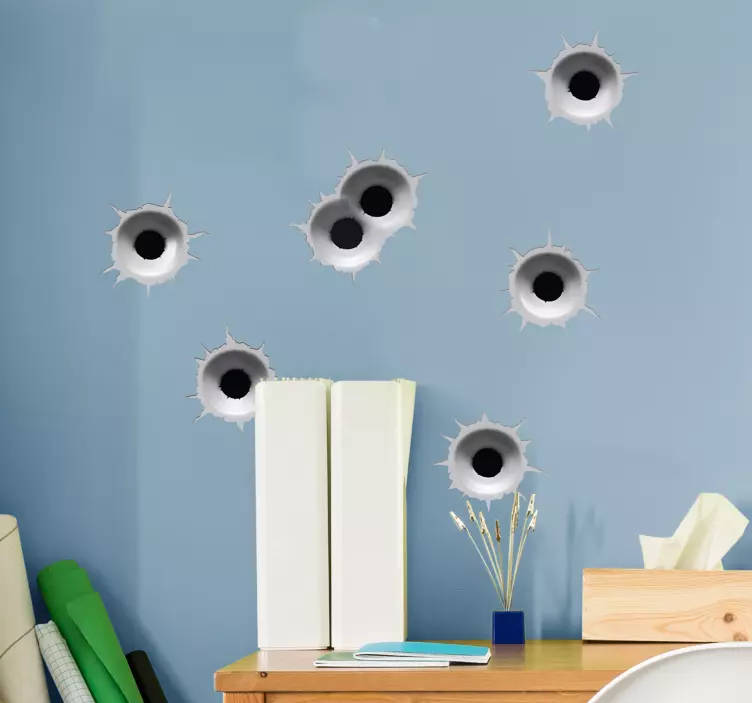 Einschusslöcher Autoaufkleber - TenStickers