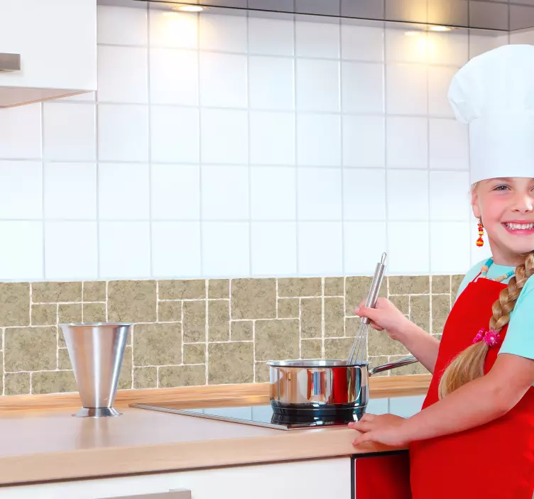 Wandtattoo Badezimmer Bordüre Marmor - TenStickers