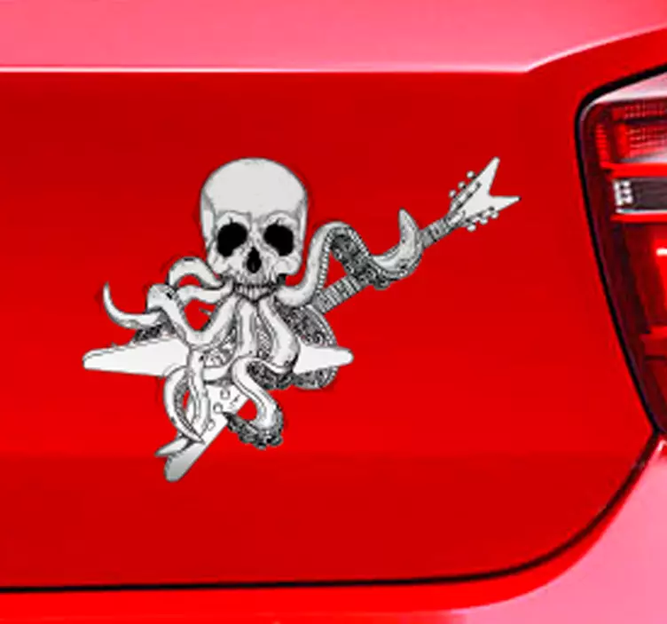 Wandtattoo Krake mit Gitarre - TenStickers