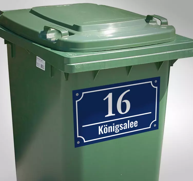 Türaufkleber Straßenname + Hausnummer - TenStickers