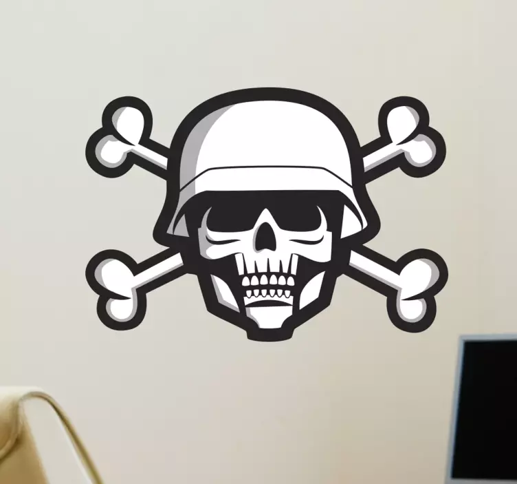 Aufkleber Helm Militär Totenkopf - TenStickers