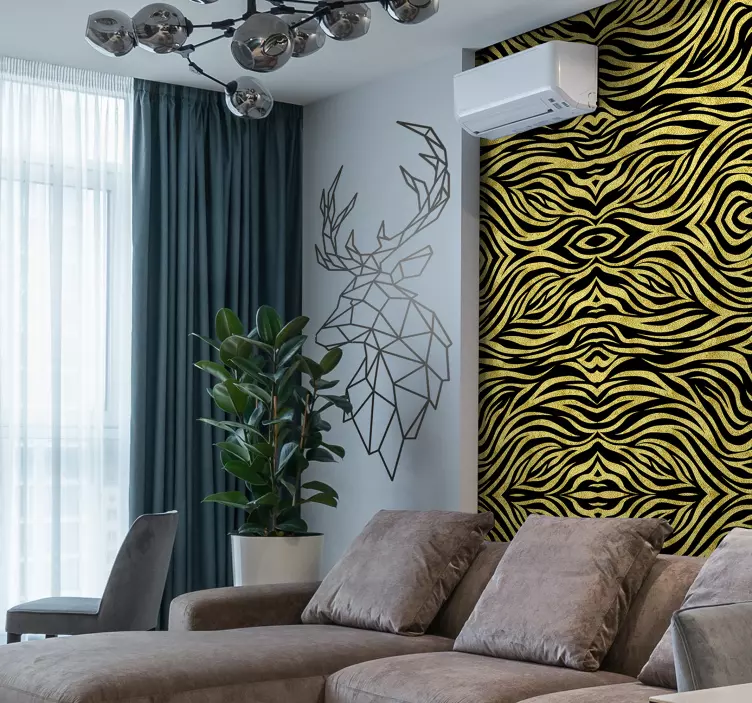 Wandtatttoo wohnzimmer origami hirsch wildtier - TenStickers