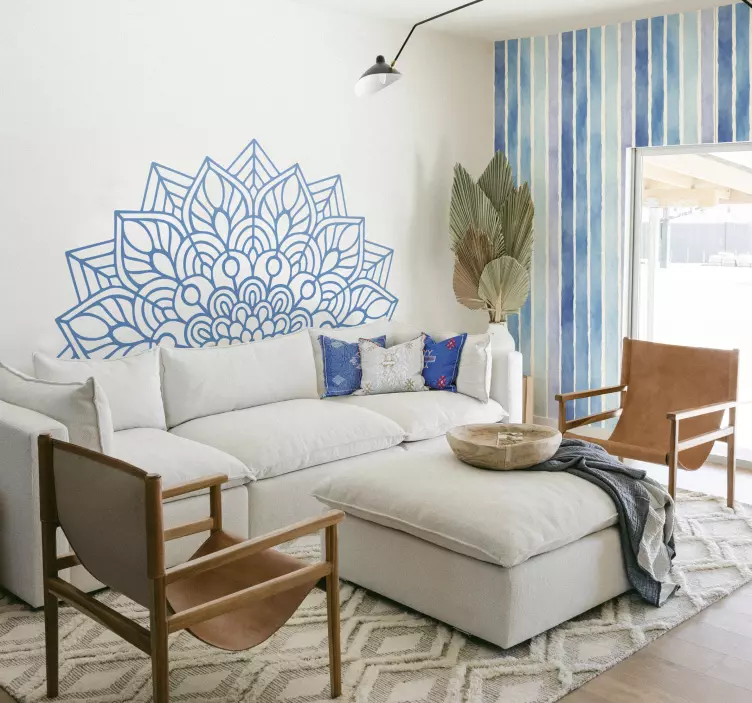 Mandala Yoga Kopfteil Wandtattoos - TenStickers