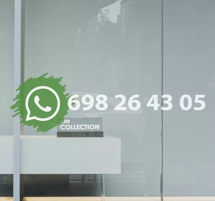 Personalisierter WhatsApp-Schaufensteraufkleber - TenStickers