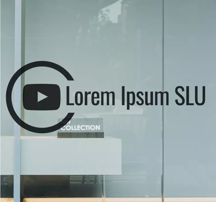 Schaufensteraufkleber Youtube-label anpassbar - TenStickers