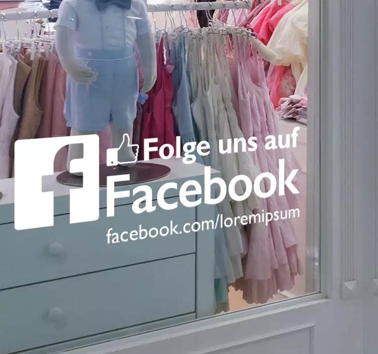 Aufkleber Folge uns auf Facebook - TenStickers