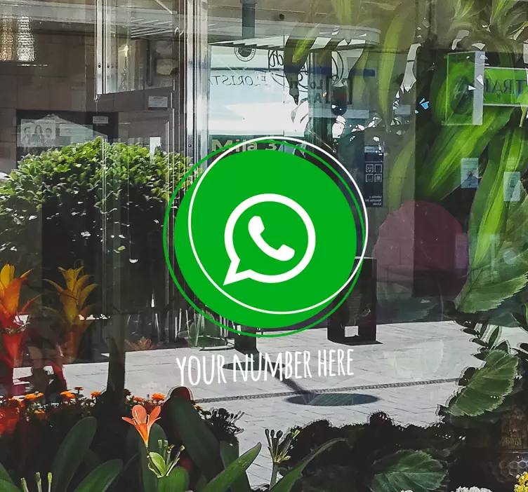 Fenster Aufkleber Personalisiertes whatsapp-logo - TenStickers