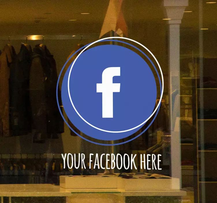 Fenster Aufkleber Personalisierter kreis facebook - TenStickers