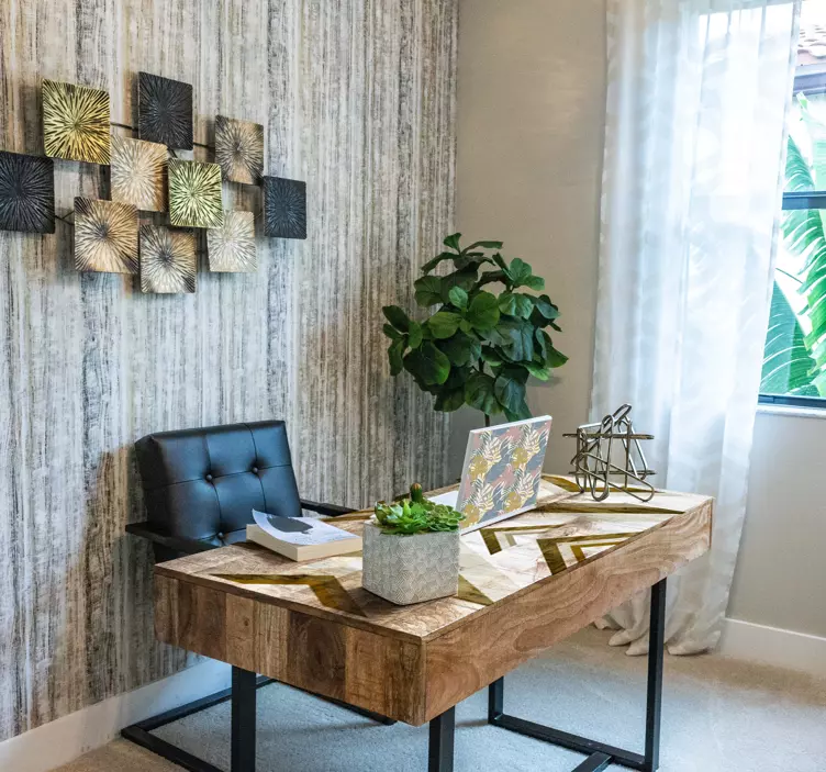 Wandtattoo Büro geometrisches chevron für den tisch - TenStickers