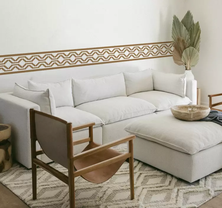 Wandtattoo Wohnzimmer grüne geometrische form - TenStickers