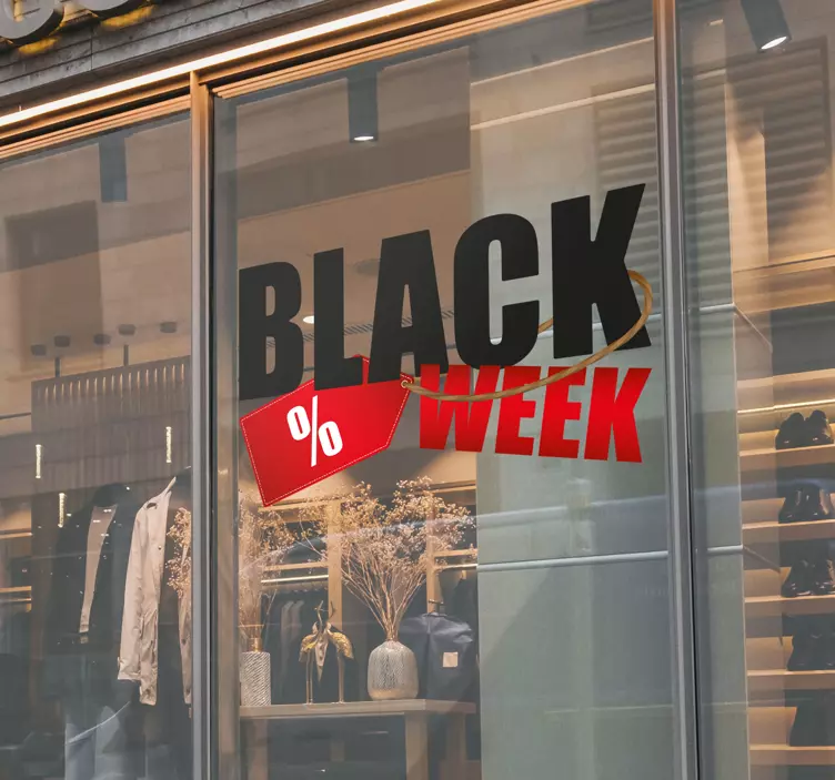 Sticker Black Friday Black Week Schild - TenStickers