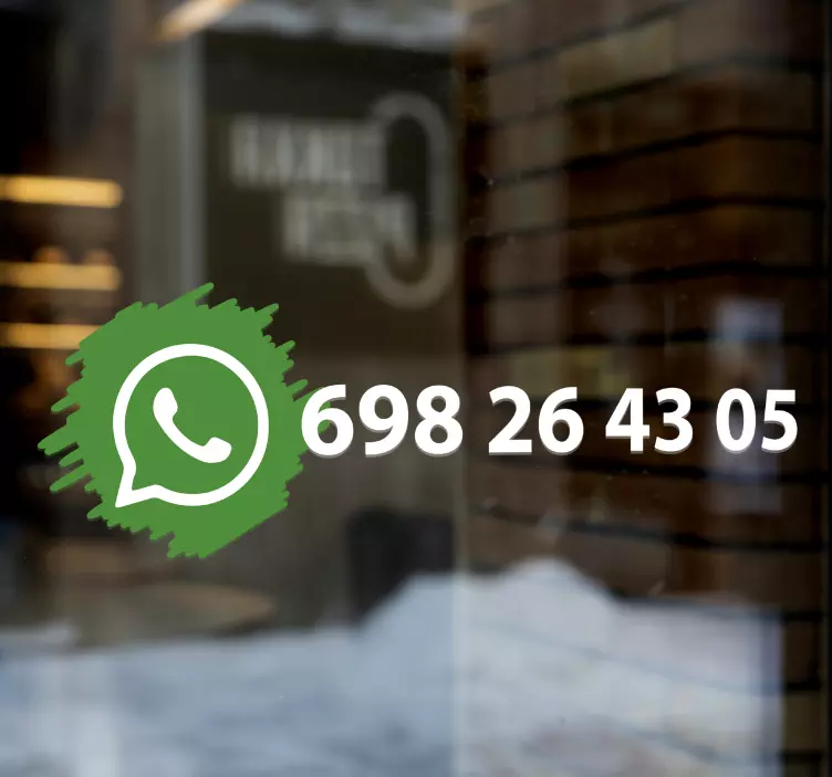 Personalisierter WhatsApp-Schaufensteraufkleber - TenStickers