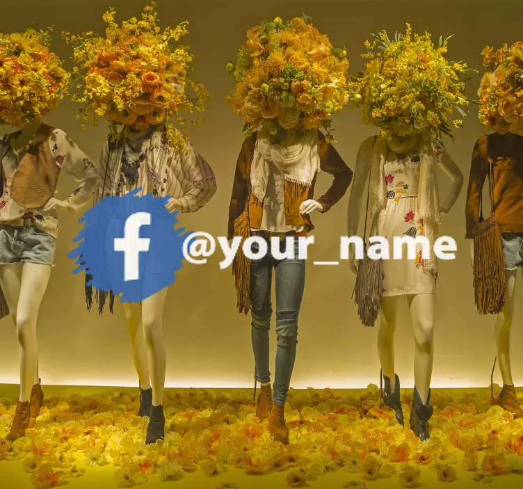 Schaufensteraufkleber Benutzerdefiniertes Facebook-Konto - TenStickers