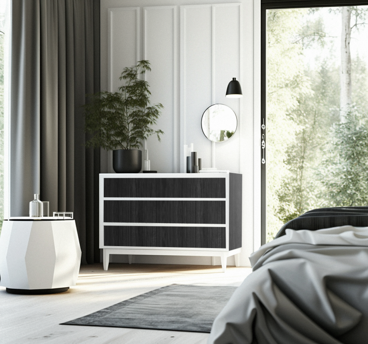 Klebefolie - Schwarzes Holz - TenStickers