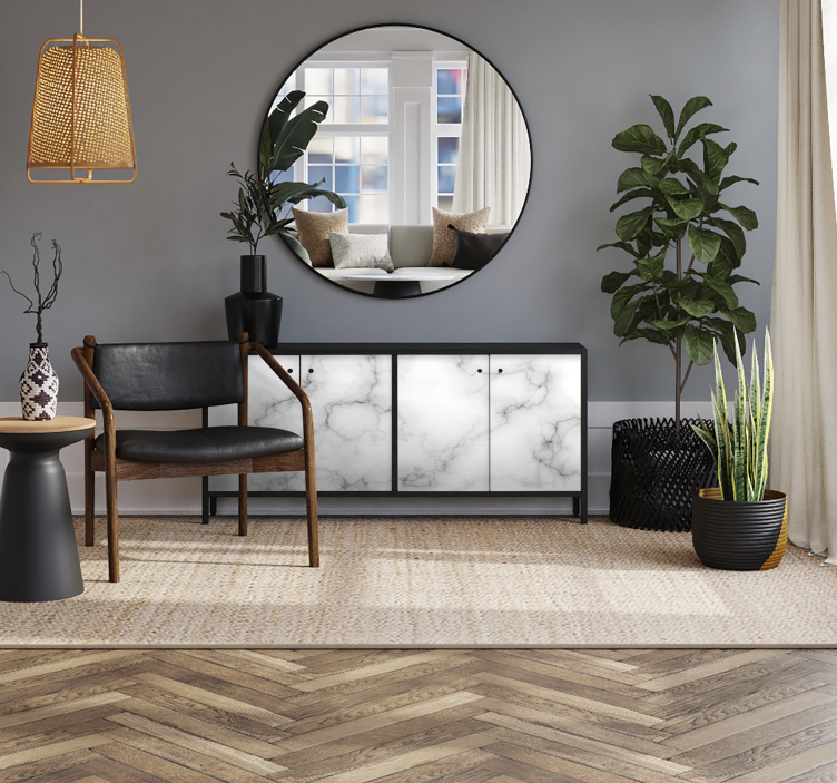 Möbelfolie weißer Marmor - TenStickers