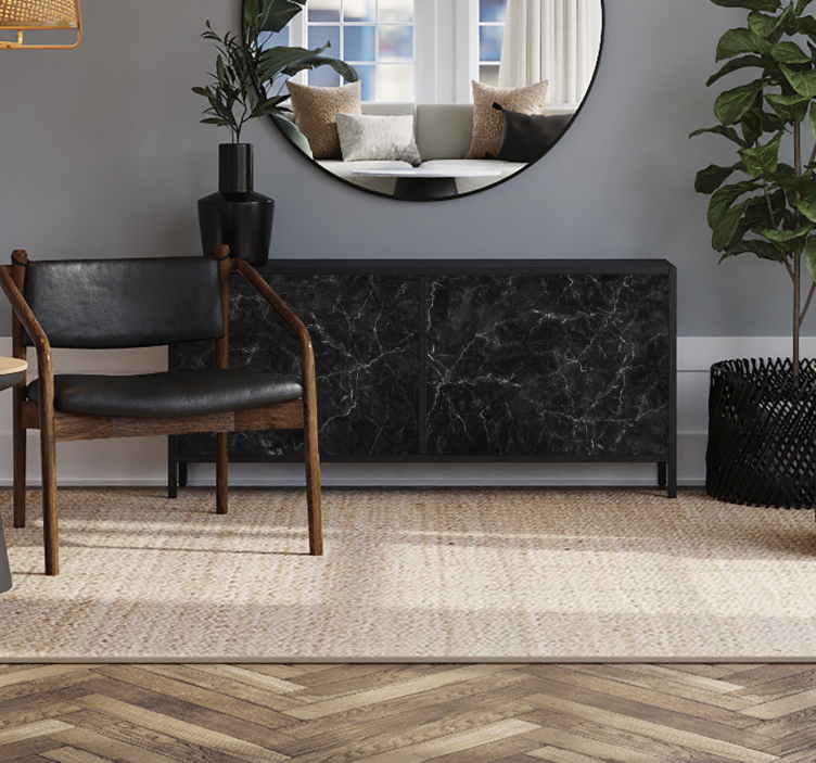 Möbelfolie schwarzer Marmor - TenStickers