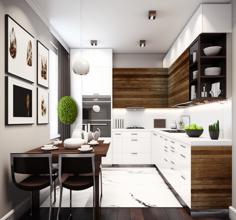 Möbelfolie dünne Holzleisten - TenStickers