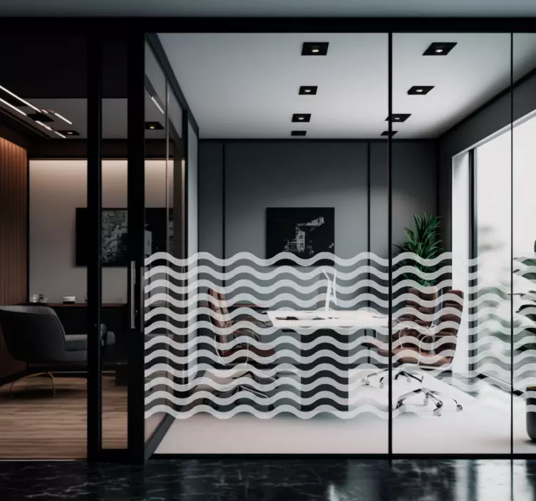 Fensteraufkleber transluzente Wellen - TenStickers