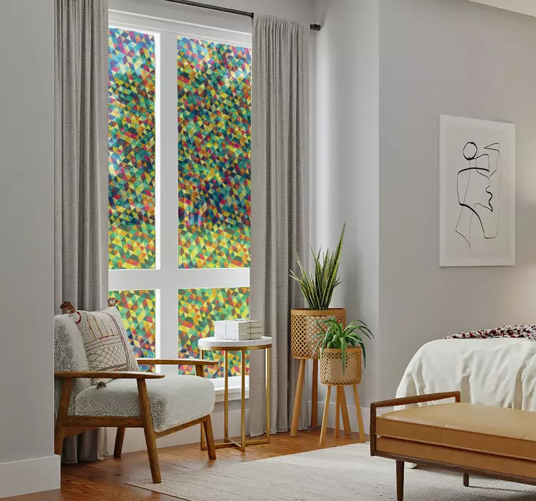 Fensteraufkleber transluzentes Mosaikmuster - TenStickers