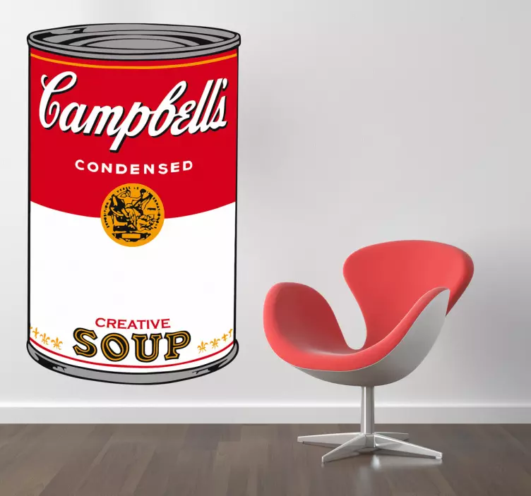 Wandtattoo Pop Art Campbells Suppe - TenStickers
