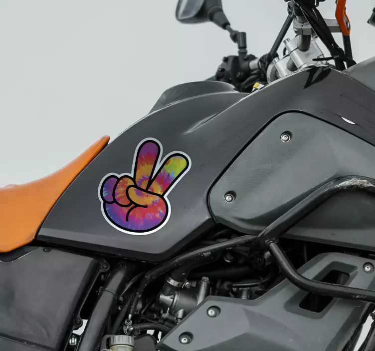 Motorrad Aufkleber finger Friedenssymbol - TenStickers
