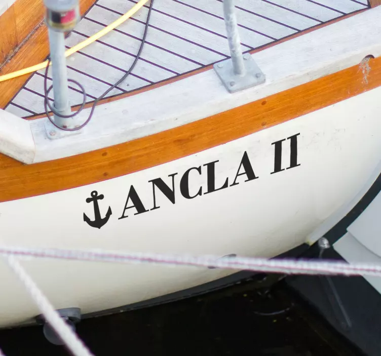Aufkleber Marine name mit Ankerzeichnung Name - TenStickers