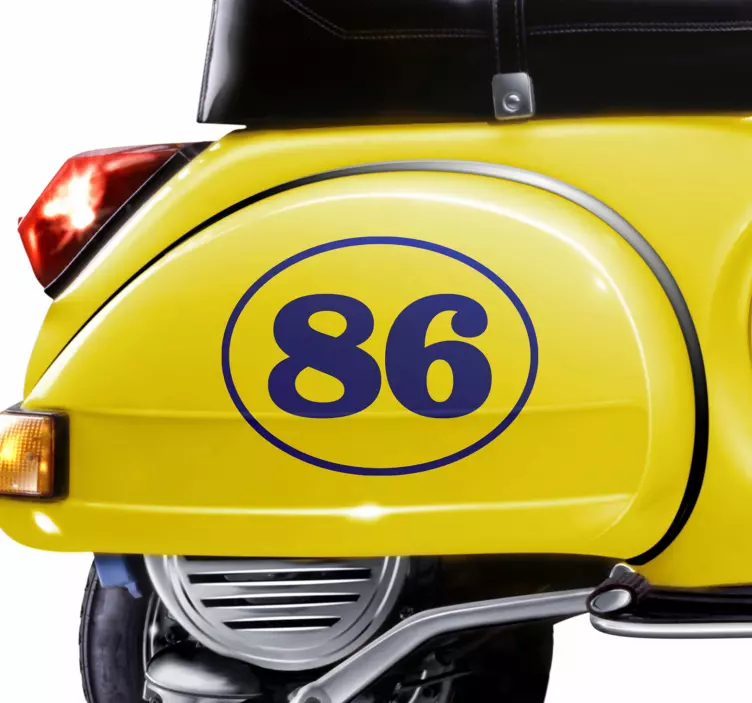 Personalisierbare Nummer Motorrad Aufkleber - TenStickers