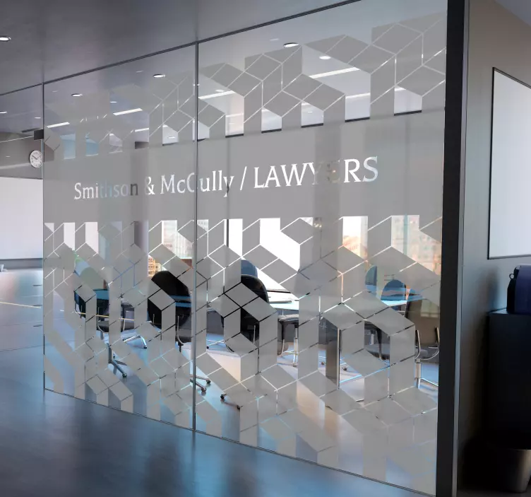 Aufkleber Büro Benutzerdefinierte Würfel Muster - TenStickers