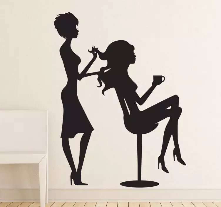 Beim Frisör Aufkleber - TenStickers