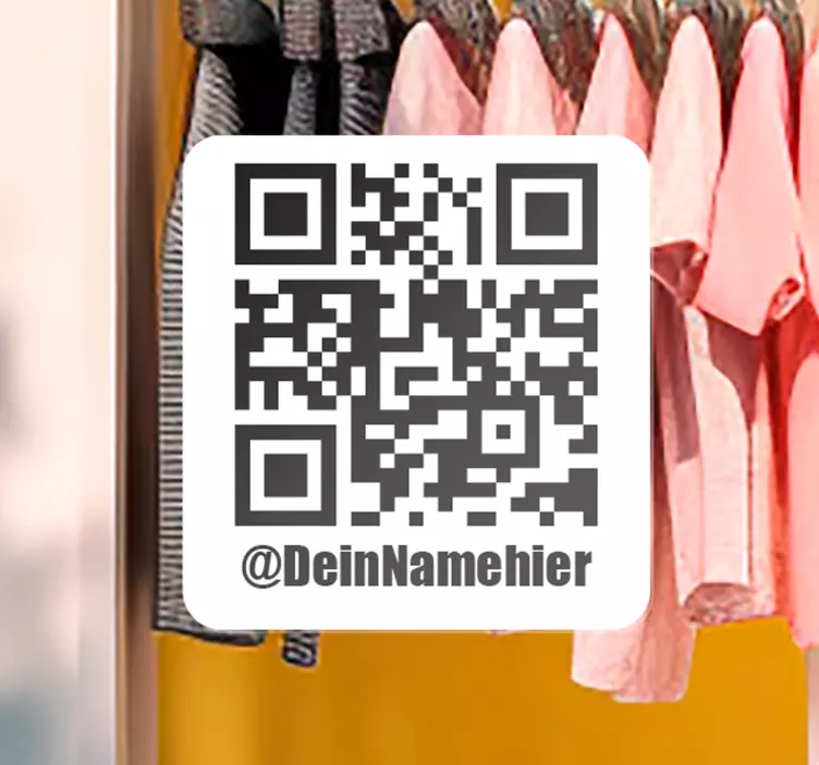 Personalisierte Schaufensteraufkleber Instagram-QR-Code - TenStickers