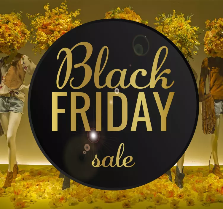 Black Friday Sticker eleganter schwarzer Freitag Verkauf - TenStickers