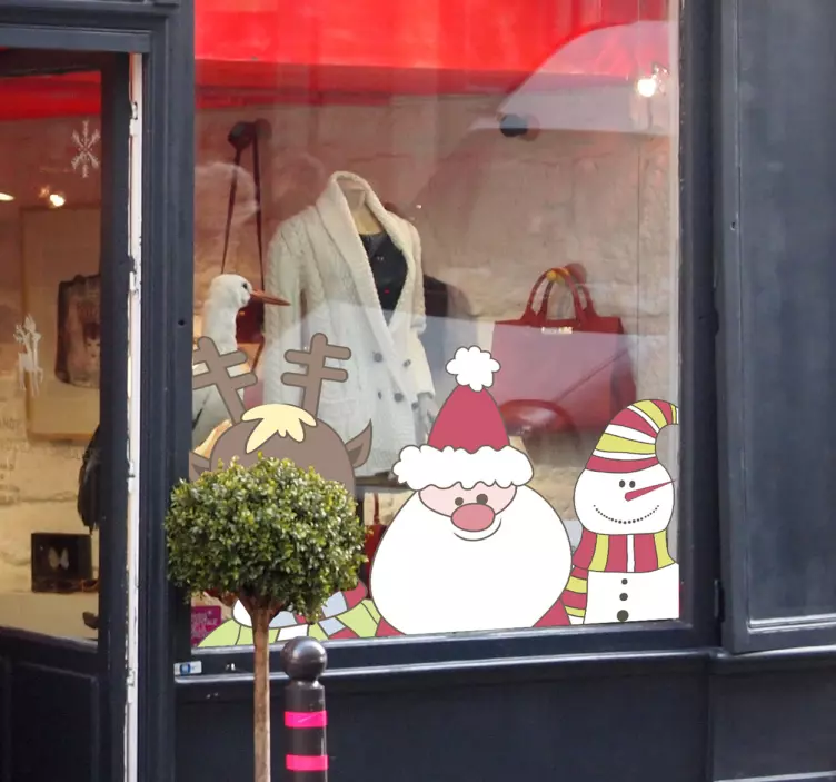 Schaufensteraufkleber Weihnachten Kinderfiguren - TenStickers