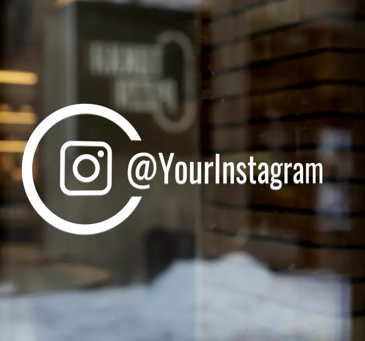 Personalisierter Instagram Schaufensteraufkleber - TenStickers