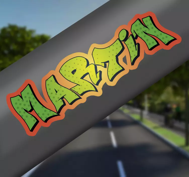 Fahrrad Aufkleber Graffiti Name - TenStickers