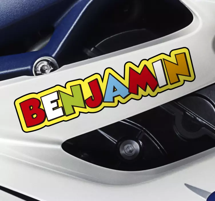 Personalisierter Name Valentino Rossi Motorrad Aufkleber - TenStickers