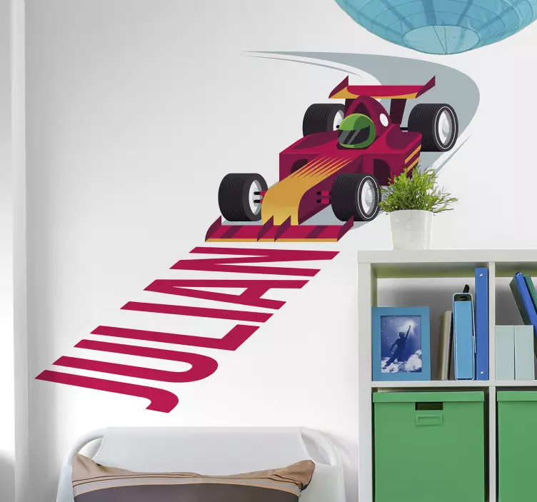 Personalisierter Rennwagen Fahrzeug Aufkleber - TenStickers