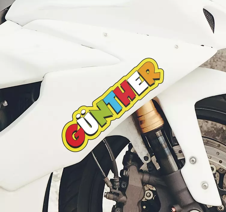 Personalisierter Name Valentino Rossi Motorrad Aufkleber - TenStickers