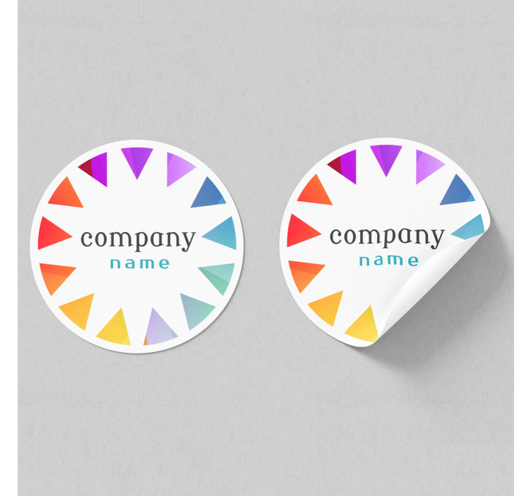 Runde Aufkleber drucken lassen mit Logo - TenStickers