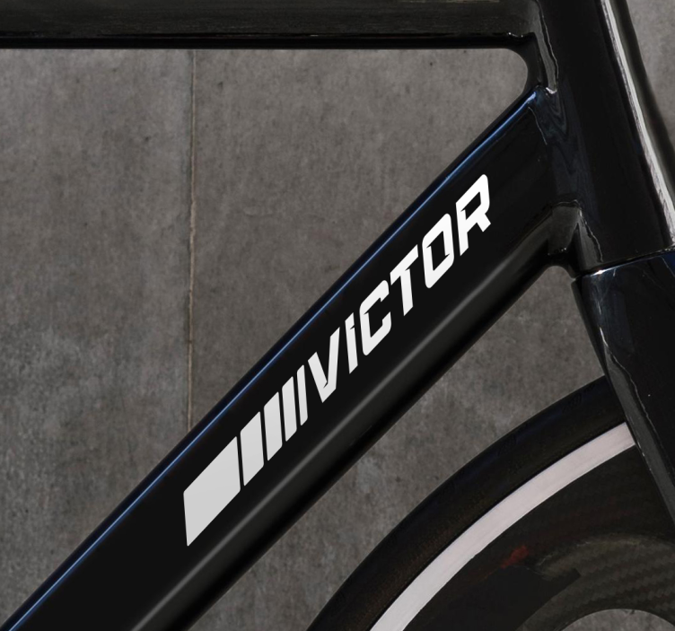 Namensaufkleber fahrrad  sportlicher stil - TenStickers