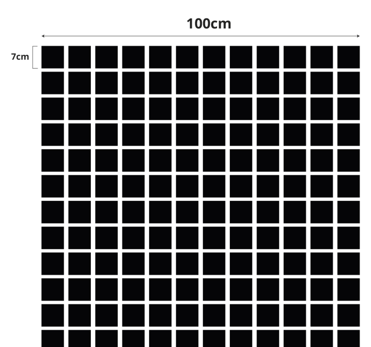 Fensterfolie graue quadrate skala - TenStickers