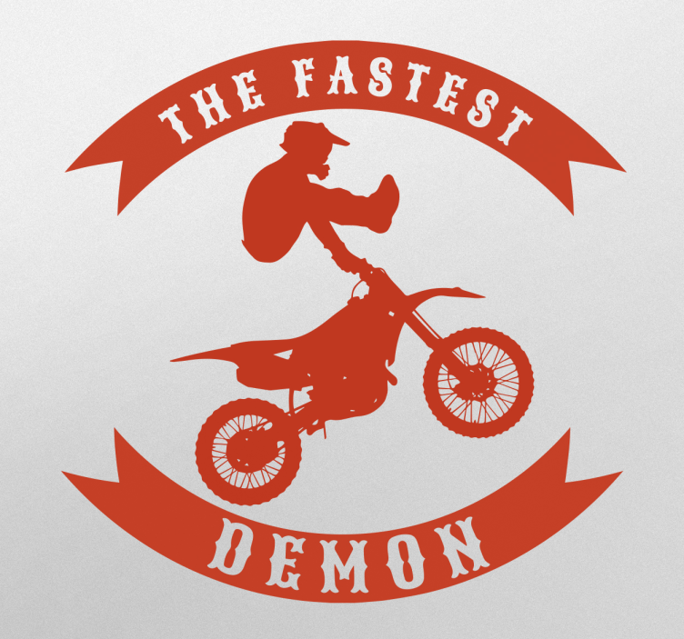 Motorrad Aufkleber The Fastest Demon - TenStickers