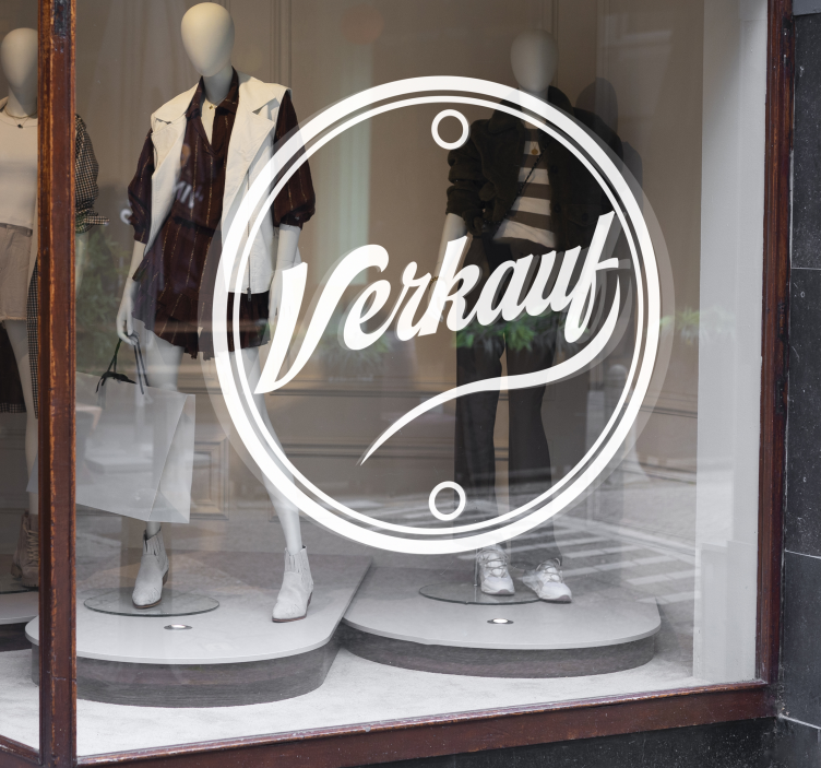 Schaufensteraufkleber Rabatt Kreis - TenStickers