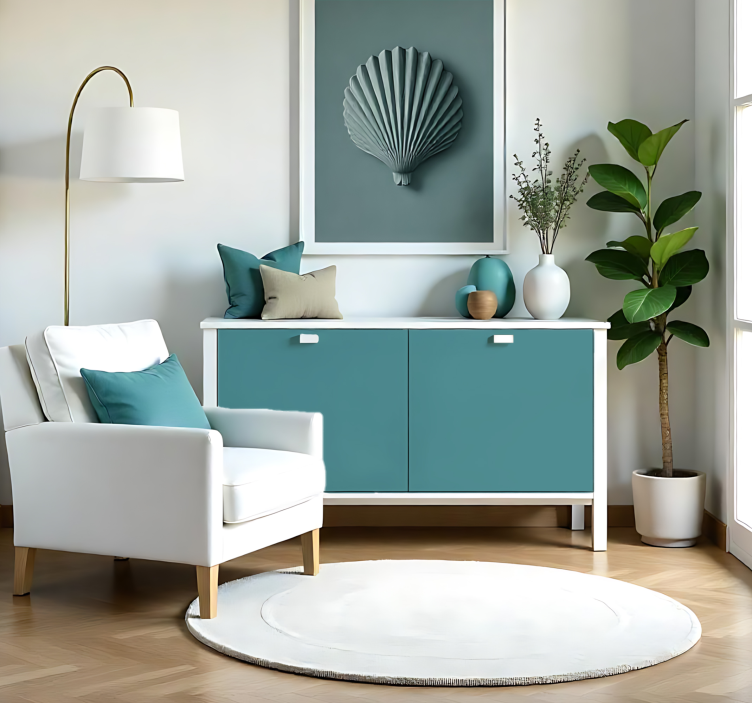 Klebefolie - Matt Dunkles Türkis - TenStickers