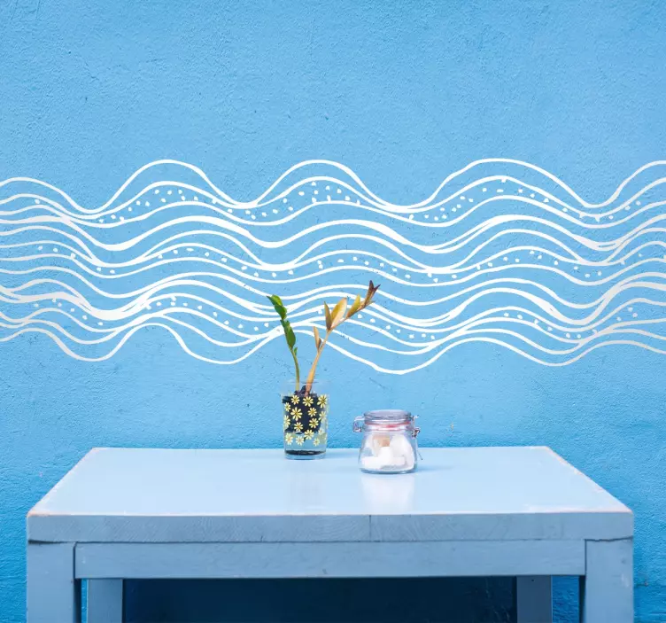 Abstrakte Wellen Wandtattoo - TenStickers