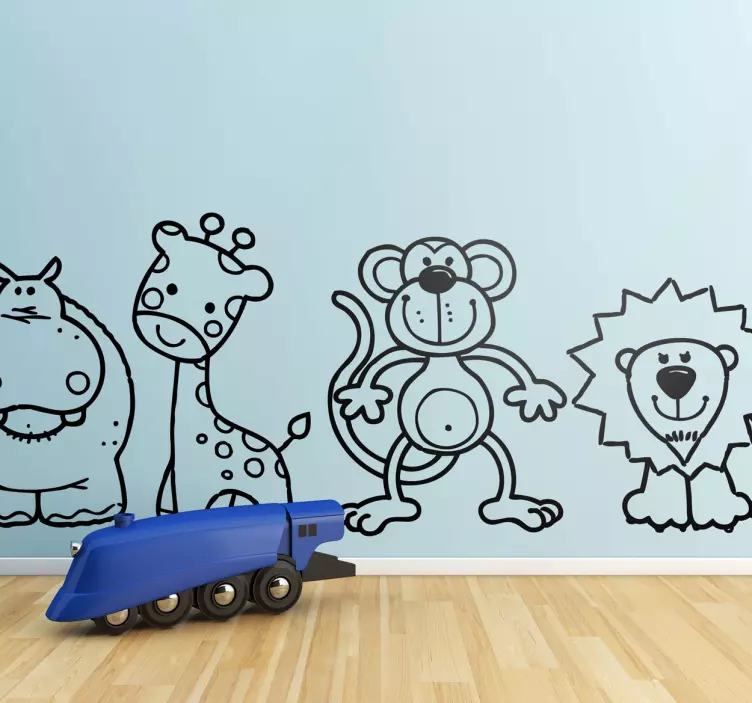 Afrikanische Tiere Aufkleber - TenStickers